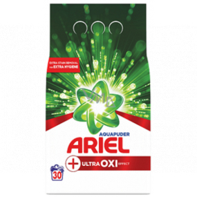 Ariel Aquapuder Ultra Oxi Effekt Waschpulver für weiße, farbige und schwarze Wäsche 30 Dosen 2.250 kg