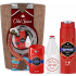 Old Spice Captain 2in1 Duschgel und Shampoo 250 ml + Antitranspirant Deodorant Stick 50 ml + Aftershave 100 ml + Holzfass, Kosmetikset für Männer