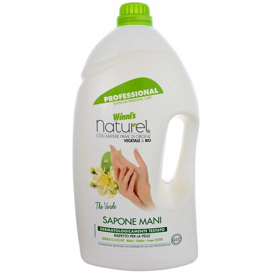 Winnis Sapone Mani Thé Verde hypoallergene Flüssigseife pflanzlichen Ursprungs 5 l