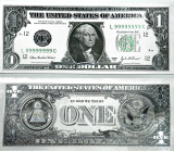 Talisman versilberte 1 USD Note