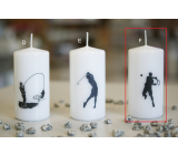 Lima Sporty Tennisspieler Kerze weiß Zylinder 50 x 100 mm 1 Stück