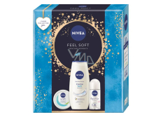 Nivea Feel Soft erfrischende Feuchtigkeitscreme für den ganzen Körper, Gesicht und Hände 100 ml + Nivea Original Care Roll-On Antitranspirant 50 ml + Nivea Creme Soft Duschgel 250 ml, Kosmetikset