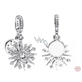 Charm Sterlingové stříbro 925 Ohňostroj 2v1 Budousnost je jasná, přívěsek na náramek symbol Charm Sterlingové stříbro 925 Ohňostroj 2v1 Budousnost je jasná, přívěsek na náramek symbol