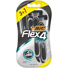BIC Flex 4 Einwegrasierer für Männer 4 Klingen 3+1 Stk.