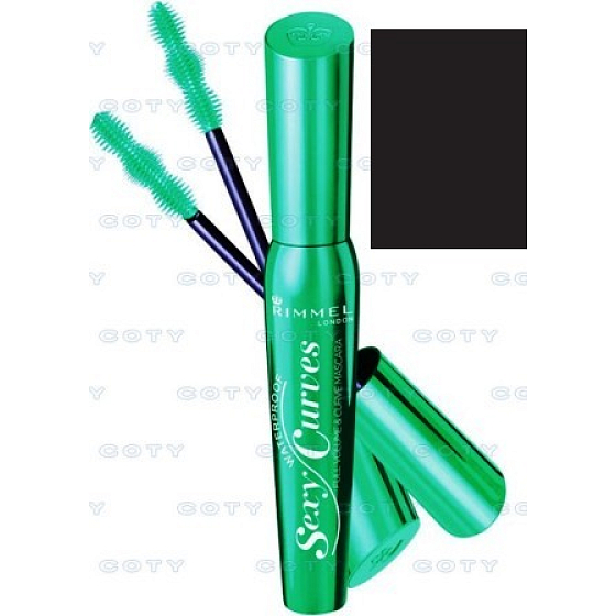 Rimmel London Sexy Curves wasserdichte schwarze Wimperntusche 01 8 ml
