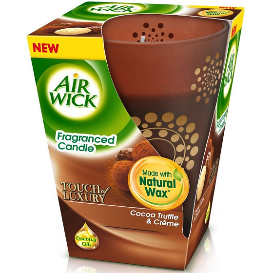 Air Wick Hauch von Luxus Kakaotrüffel & Crème Premium Duftkerze 150 g