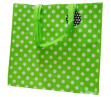 RSW Einkaufstasche mit Aufdruck Tupfen grün 43 x 40 x 13 cm