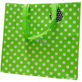RSW Einkaufstasche mit Aufdruck Tupfen grün 43 x 40 x 13 cm