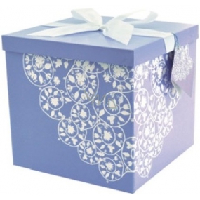 Angel Folding Geschenkbox mit Band Lila 25 x 25 x 14,5 cm