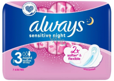 Always Sensitive Ultra Night Damenbinden mit Flügeln 7 Stück