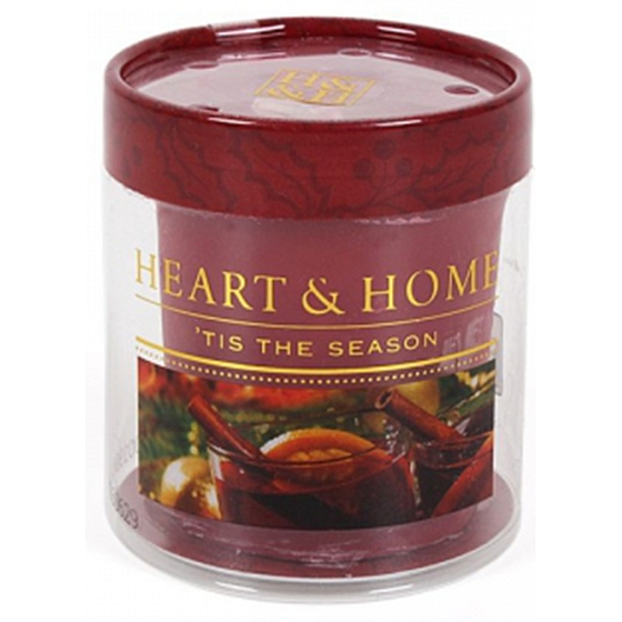 Heart & Home Weihnachtszauber Soja-Duftkerze ohne Verpackung brennt bis zu 15 Stunden 53 g