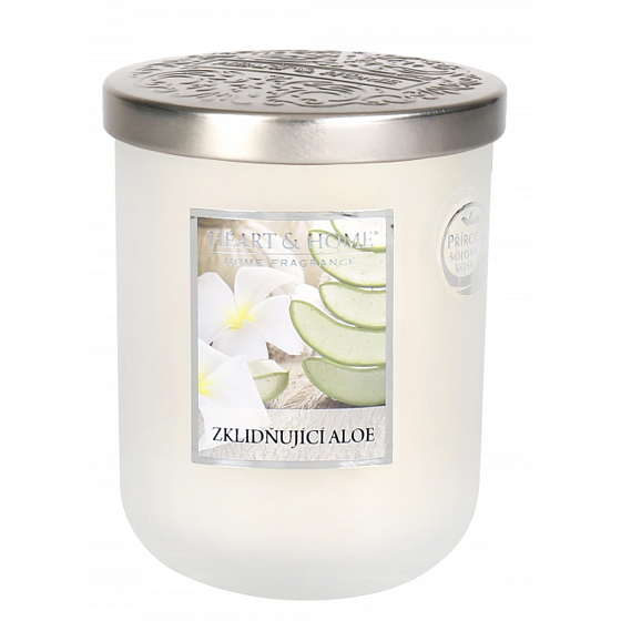 Heart & Home Beruhigende Aloe Soja-Duftkerze große Verbrennungen bis zu 70 Stunden 310 g