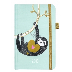 Albi Diary 2019 Tasche mit elastischem Faultier 9,5 x 15 x 1,3 cm