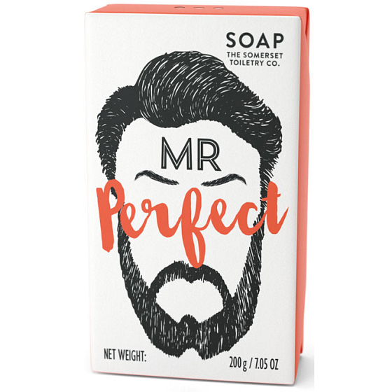 Somerset Toiletry Pan Perfekte dreifach gemahlene Luxus-Toilettenseife mit Sheabutter und erfrischendem Minzduft mit Patschuli für Männer 200 g