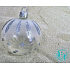 Irisa Glaskugeln transparent, silber verziert - Punkte, Set 7 cm 12 Stück