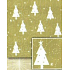 Nekupto Geschenkpapier 70 x 500 cm Weihnachten Goldene, weiße Bäume