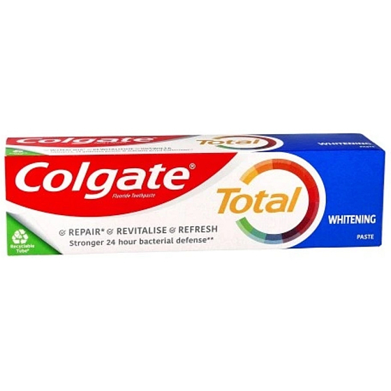 Colgate Total Whitening Neue Zahnpasta zur Entfernung von Flecken und weißeren Zähnen 75 ml