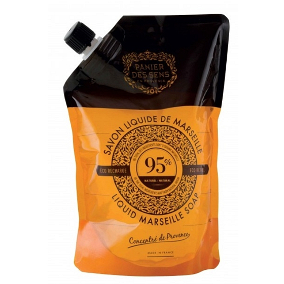 Panier des Sens Lavendel flüssige Handseife, reich an antiseptischen ätherischen Ölen, 500 ml nachfüllen