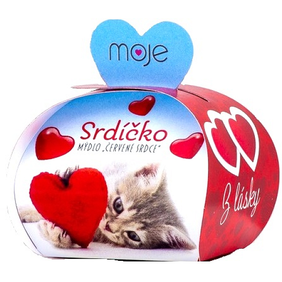Rote Geschenkseife NeoCos Heart in einer Schachtel mit 35 g
