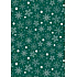 Ditipo Geschenkpapier 70 x 200 cm Weihnachtsgrün Weißgold Schneeflocken
