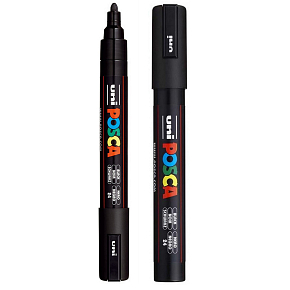 Posca Universal-Acrylmarker 1,8 - 2,5 mm Schwarz PC-5M