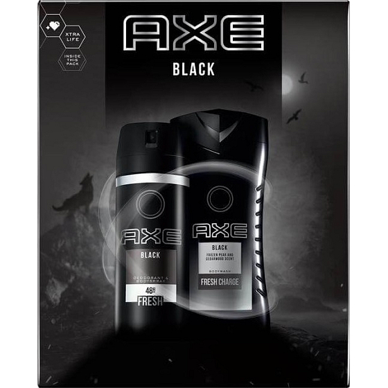 Axe Black Deodorant Spray für Männer 150 ml + Duschgel 250 ml, Kosmetikset