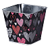 Emocion Flowerpot quadratisches Quadrat Herzen 125 x 125 x 120 mm