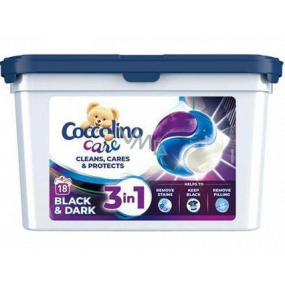 Coccolino Care Black & Dark Kapseln zum Waschen schwarzer Wäsche 18 Dosen 486 g