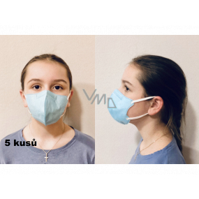 Crdlight Respirator FFP2 Gesichtsmaske für Kinder hellblau 5 Stück