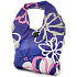 Nekupto Faltbare Einkaufstasche Lila mit Blumen 33 x 39 cm