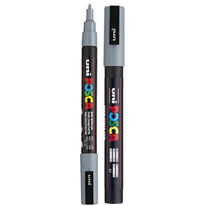 Posca Universal-Acrylmarker 0,9 - 1,3 mm Grau PC-3M