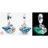 Charm Sterlingsilber 925 Luminozní - Krabbe / Einsiedlerkrebs leuchtend im Dunkeln, Anhänger für Meeresarmband