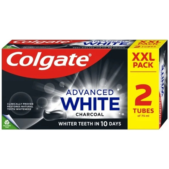Colgate Zahnpasta Advanced White Charcoal 2x75ml