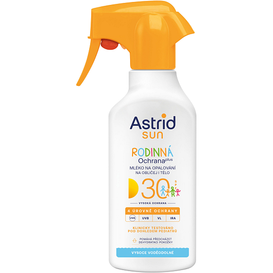 Astrid Sun Pro die ganze Familie OF30 Sonnenmilch Spray 270 ml
