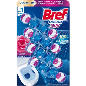 Bref WC blok Color Auto Aktiv Flower 4 x 50 g