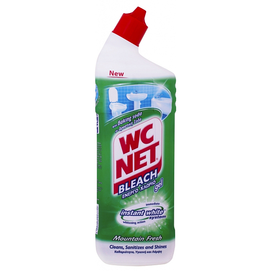 Toilettennetz Bleichgel Mountain Fresh Gelreiniger für Toiletten und Badezimmer 750 ml
