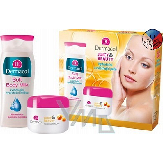 Dermacol Juicy & Beauty Gesichtscreme 50 ml + Feuchtigkeitsmilch 200 ml, Kosmetikset