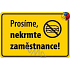 Nekupto Humorous Sign Bitte keine Mitarbeiter füttern! 15x10 cm 1 Stück