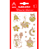 Arch Holographische dekorative Weihnachtsaufkleber mit Glitzer 705-GG Gold-Gold 8,5 x 12,5 cm