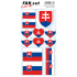 Arch Tattoo Aufkleber für Gesicht und Körper Slowakei Republik Flagge 8 x 15 cm 1 Stück
