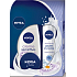 Nivea Pure Invisible Antitranspirant Deodorant Spray 150 ml + Creme Sensitive Duschgel 250 ml + Intensivcreme 30 ml, für Frauen Kosmetikset