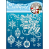 Wandaufkleberglocken mit Schneeeffekt 24 x 18 cm