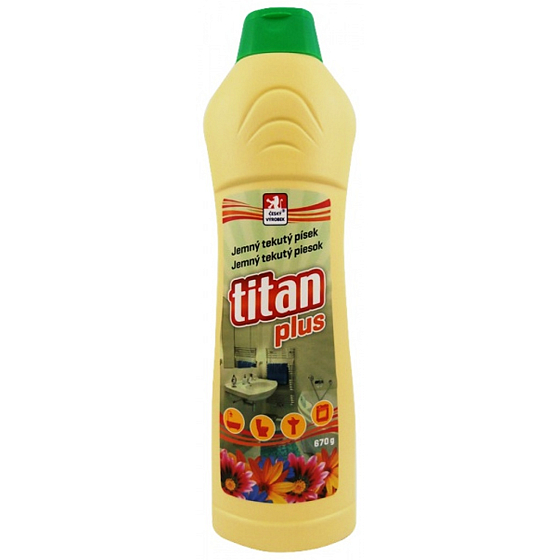 Titan Plus flüssiger Sand für Edelstahl, Laminat, Keramik, Aluminium, emaillierte und andere abwaschbare Oberflächen 670 g