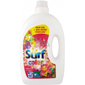 Surf Color Tropical Lily & Ylang Ylang Gel zum Waschen von farbiger Wäsche 60 Dosen 3 l