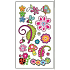 Tattoo Aufkleber farbige Kinder Schmetterlinge 15 x 8,5 cm