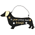 Nekupto Pets Holzschild Mit einem Hund ist das Leben schöner 17 x 9 cm