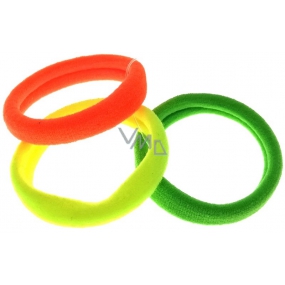Haarband neongelb, grün, orange 4 x 1 cm 3 Stück