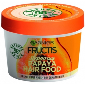 Garnier Fructis Papaya Hair Food Regenerierende Maske für geschädigtes Haar 390 ml