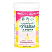 DR. Popov Psyllium 100% original, unterstützt den richtigen Stoffwechsel von Fetten und induziert ein Sättigungsgefühl, lösliche Ballaststoffe 240 g