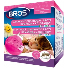 Bros Electric Mückenschutzverdampfer + Ersatzkissen für Kinder 10 Stück